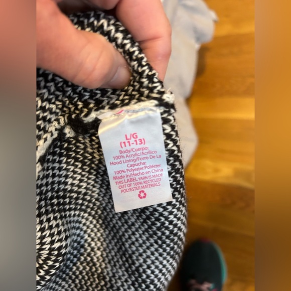 No Boundaries Zebra Cardigan w Hood in Women’s Size Large - Picture 8 of 8